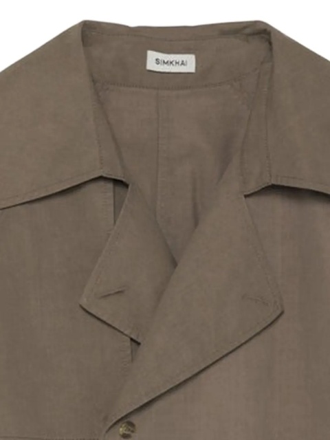 Simkhai double-breasted short-sleeved top - Brown - zdjęcie produktu nr 1
