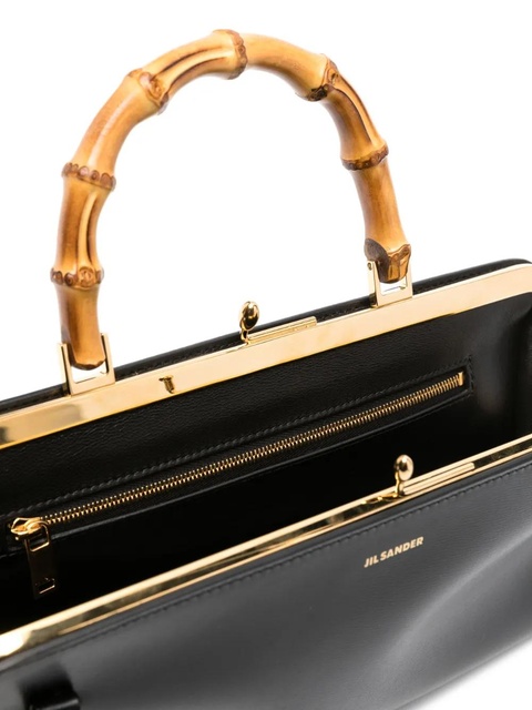 Jil Sander Goji leather tote bag - Black - zdjęcie produktu nr 2