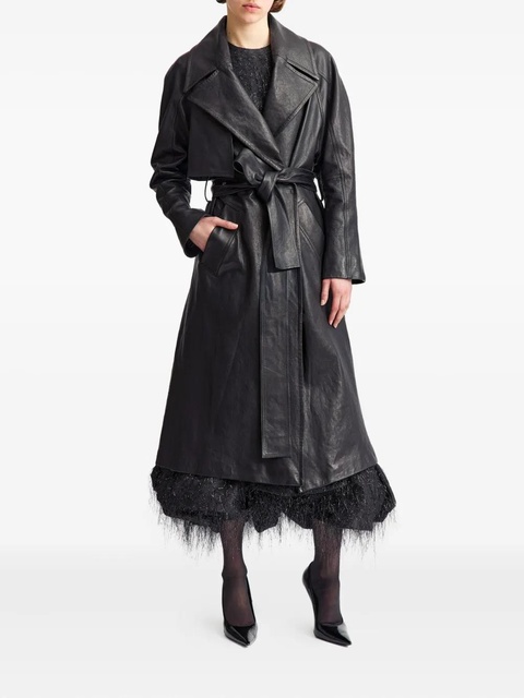16Arlington Palmi belted leather coat - Black - zdjęcie produktu nr 1