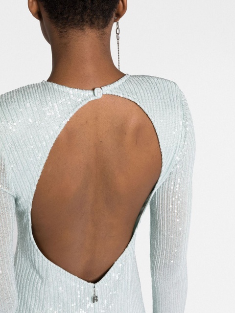 ROTATE BIRGER CHRISTENSEN sequin-embellished open-back minidress - Blue - zdjęcie produktu nr 2