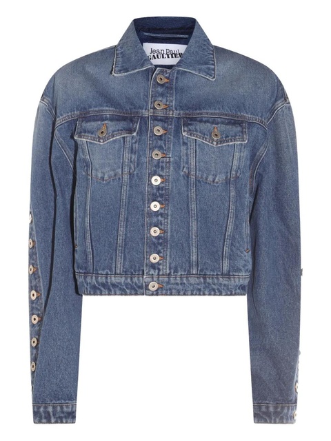 Jean Paul Gaultier cropped denim jacket - Blue - zdjęcie produktu nr 1