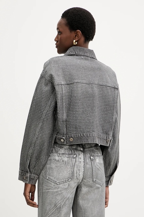 Liu Jo kurtka jeansowa kolor szary przejściowa oversize UF5088.D5020 - zdjęcie produktu nr 1