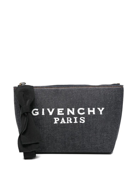 Givenchy logo bow small make up bag - Blue - zdjęcie produktu nr 1