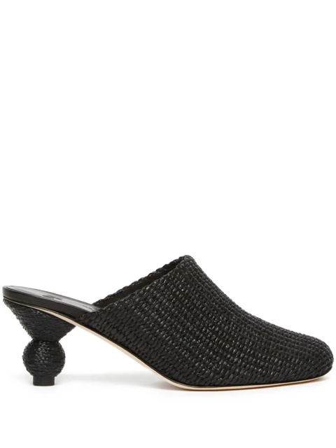 Weekend Max Mara 55mm woven slide mules - Black - zdjęcie produktu nr 1