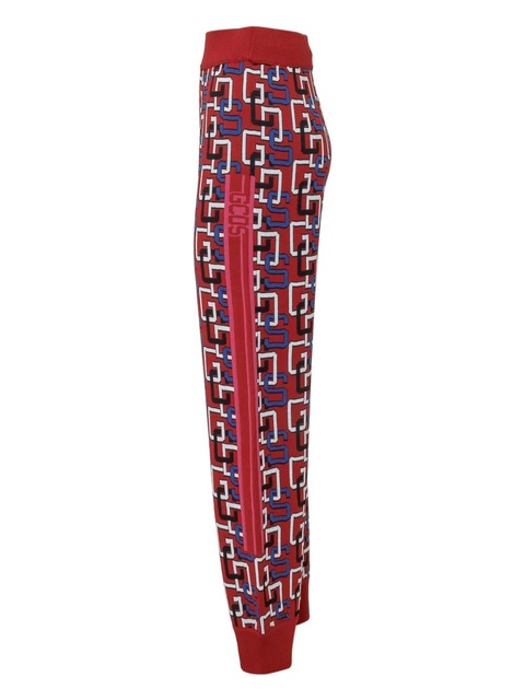 GCDS logo-intarsia track pants - Red - zdjęcie produktu nr 2