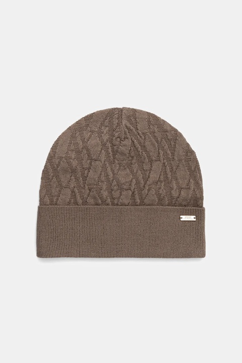 Armani Exchange czapka wełniana kolor brązowy XW001495 AF11956 - zdjęcie produktu nr 1