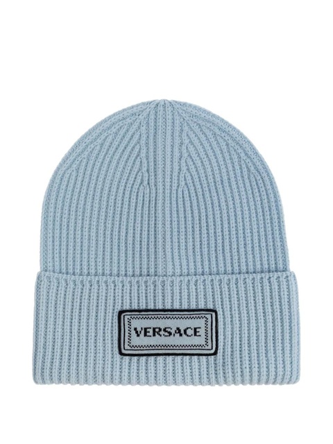 Versace logo-patch beanie - Blue - zdjęcie produktu nr 2