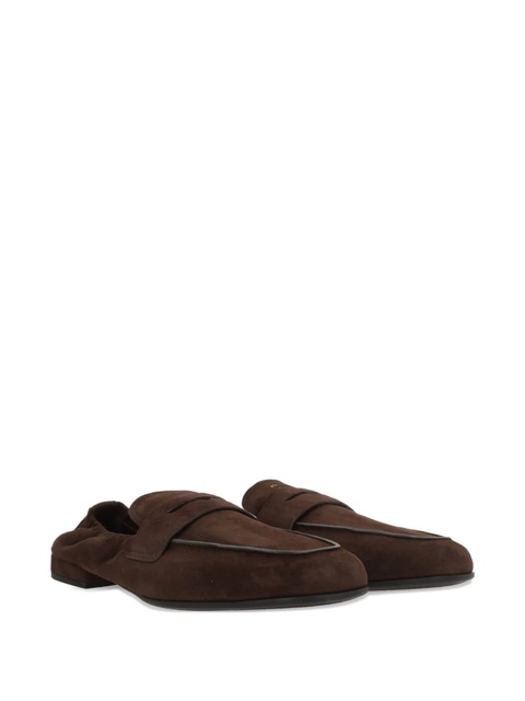 Prada elastic-back suede loafers - Brown - zdjęcie produktu nr 2
