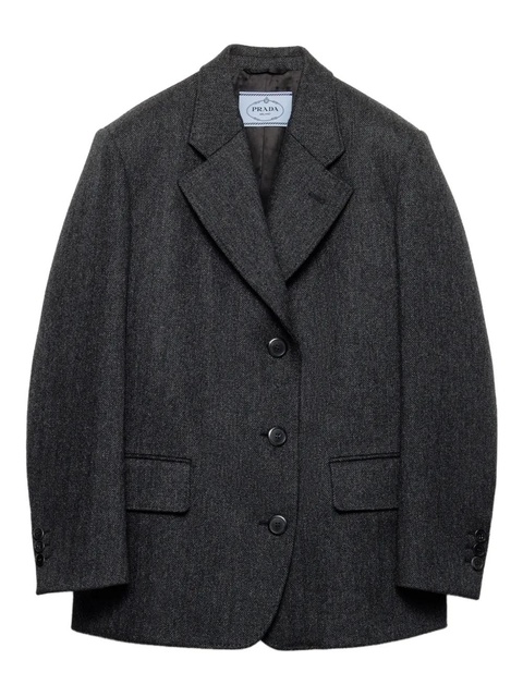 Prada button chevron-pattern jacket - Grey - zdjęcie produktu nr 1