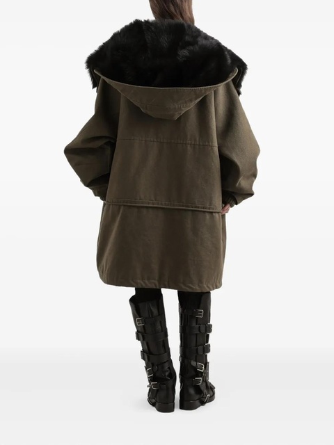 Dolce & Gabbana fur-trimmed hooded coat - Brown - zdjęcie produktu nr 2