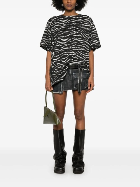 The Attico zebra-print T-shirt - Black - zdjęcie produktu nr 1