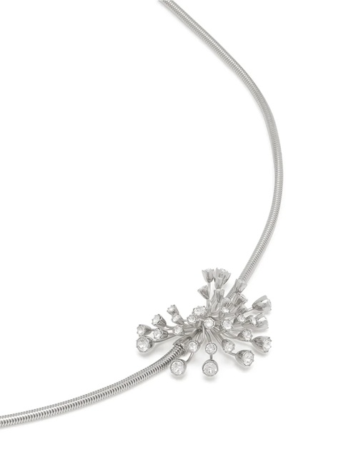 Lanvin crystal-embellished skinny belt - Silver - zdjęcie produktu nr 2