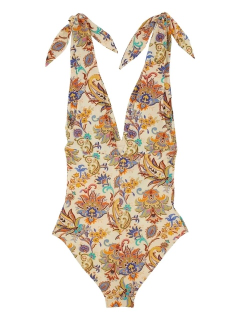 ETRO tie-shoulder paisley-print swimsuit - Neutrals - zdjęcie produktu nr 2