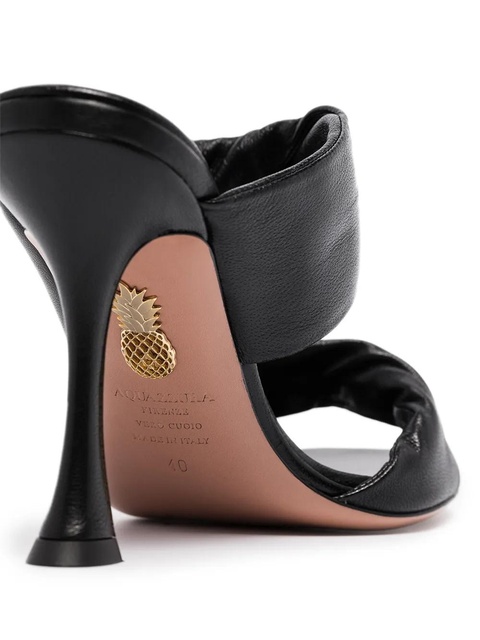 Aquazzura Twist 95mm leather sandals - Black - zdjęcie produktu nr 2