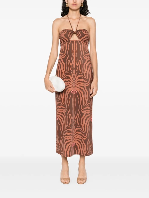 Johanna Ortiz Jungle Palms midi dress - Brown - zdjęcie produktu nr 1