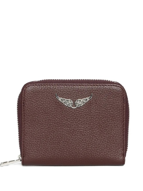 Zadig&Voltaire mini grained leather wallet - Purple - zdjęcie produktu nr 1