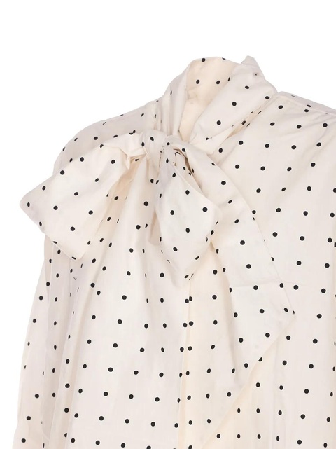 Essentiel Antwerp polka-dot bow-fastening blouse - White - zdjęcie produktu nr 2