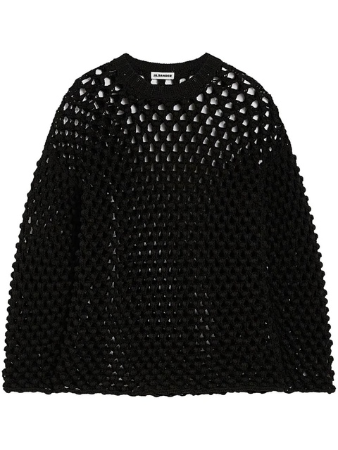 Jil Sander open knit sweater - Black - zdjęcie produktu nr 1