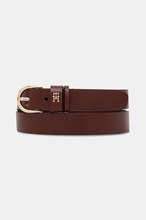 Tommy Hilfiger pasek skórzany damski kolor bordowy AW0AW16836 - zdjęcie produktu nr 1