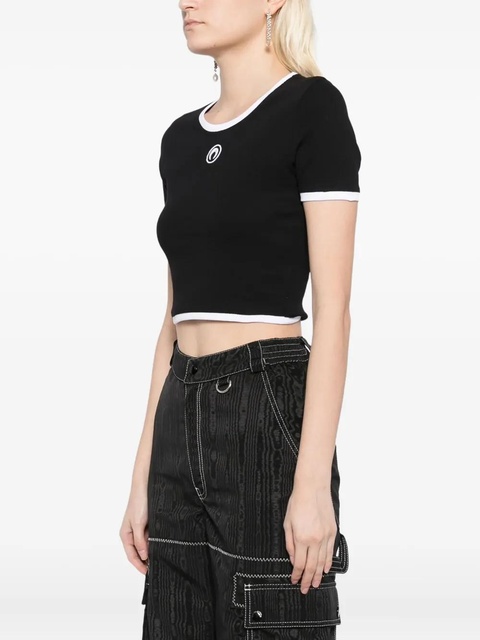 Marine Serre logo ringer top - Black - zdjęcie produktu nr 2