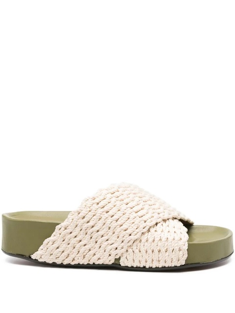 ATP Atelier crossover-strap crochet-knit sandals - White - zdjęcie produktu nr 1