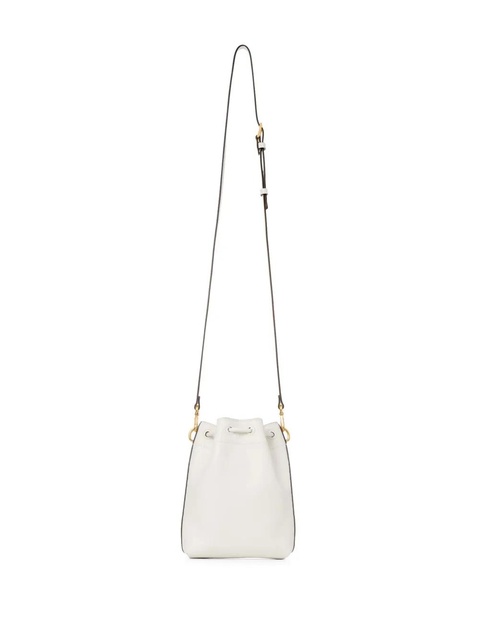 Jimmy Choo mini Cinch leather bucket bag - White - zdjęcie produktu nr 1