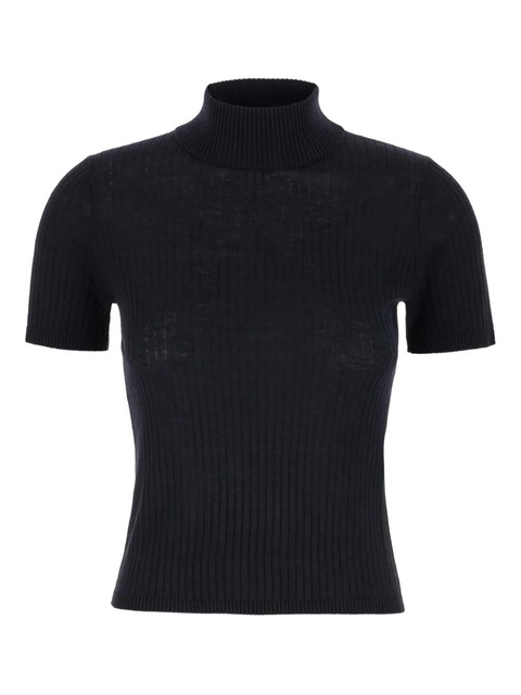 Max Mara ribbed turtleneck T-shirt - Blue - zdjęcie produktu nr 1