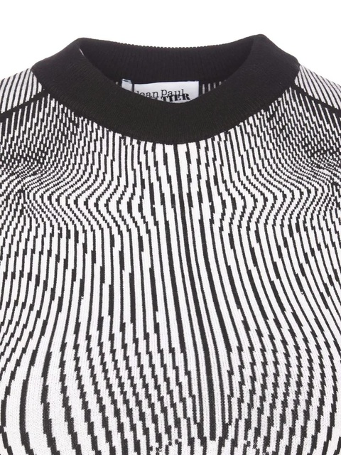 Jean Paul Gaultier Morphing Pinstripes t-shirt - White - zdjęcie produktu nr 1