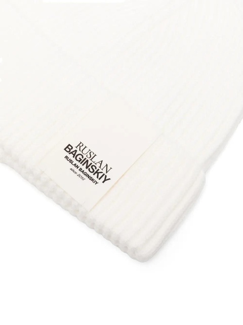 Ruslan Baginskiy ribbed-knit beanie - White - zdjęcie produktu nr 2