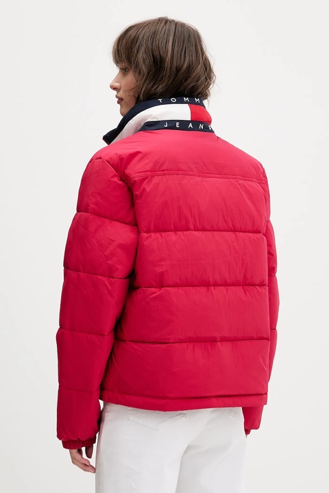 Tommy Jeans kurtka kolor bordowy zimowa DW0DW21621 - zdjęcie produktu nr 2