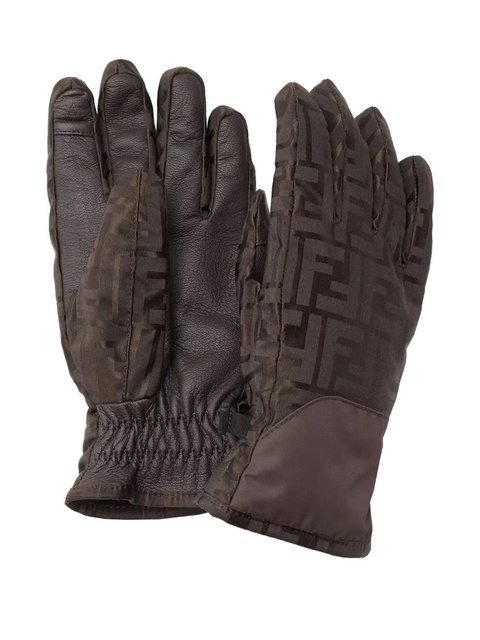 FENDI logo-pattern gloves - Brown - zdjęcie produktu nr 2