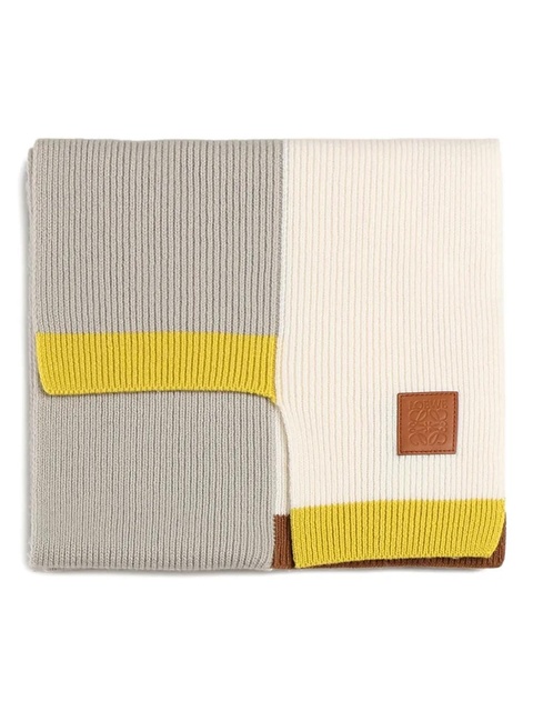 LOEWE colourblock ribbed scarf - Neutrals - zdjęcie produktu nr 2