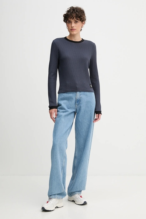 Calvin Klein Jeans longsleeve kolor granatowy LV047D225G - zdjęcie produktu nr 1