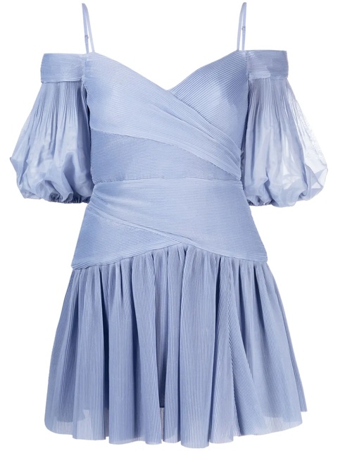 ZIMMERMANN pleated chiffon minidress - Blue - zdjęcie produktu nr 1