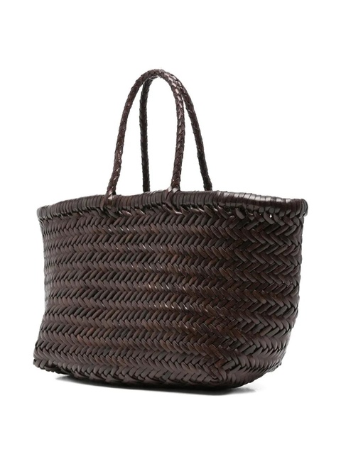 DRAGON DIFFUSION woven leather shoulder bag - MARRONE - zdjęcie produktu nr 2