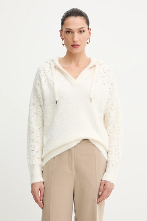 Morgan sweter damski kolor beżowy lekki MBALOU - zdjęcie produktu nr 1