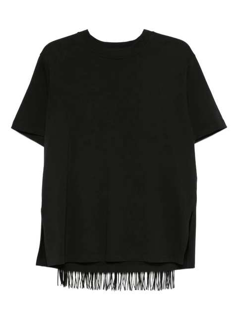 Sportmax fringe-detail T-shirt - Black - zdjęcie produktu nr 1