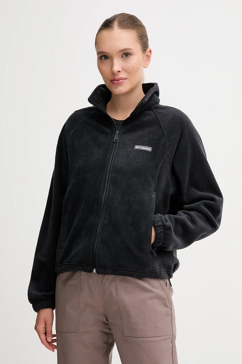 Columbia bluza polarowa Benton Springs damska kolor czarny gładka 2136221 - zdjęcie produktu nr 1
