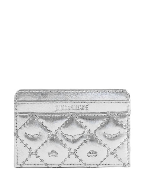 Zadig&Voltaire quilted leather card holder - Silver - zdjęcie produktu nr 1