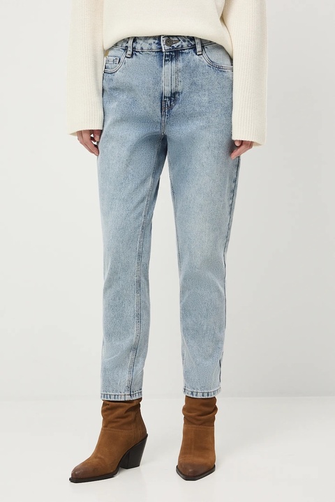 Medicine jeansy bawełniane damskie kolor niebieski - zdjęcie produktu nr 2