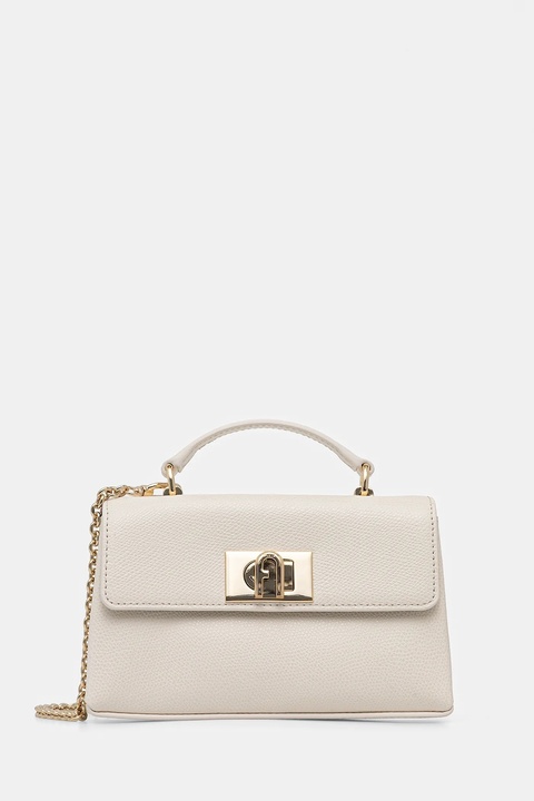 Furla torebka skórzana kolor beżowy WE00423.ARE000.PNN001007 - zdjęcie produktu nr 1