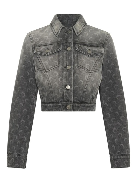 Marine Serre moon laser denim jacket - Grey - zdjęcie produktu nr 1