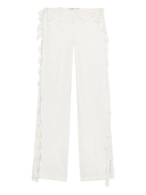 Blumarine lace-detail trousers - White - zdjęcie produktu nr 1