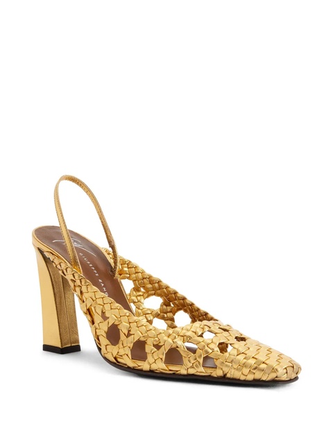 Giuseppe Zanotti 90mm Brendha Cage pumps - Gold - zdjęcie produktu nr 2