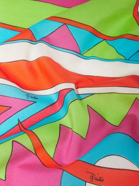 PUCCI Vivara-print cotton scarf - Orange - zdjęcie produktu nr 1
