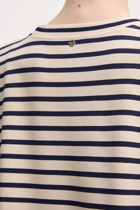 Marc Aurel t-shirt damski kolor beżowy 7677-7000-73858 - zdjęcie produktu nr 2