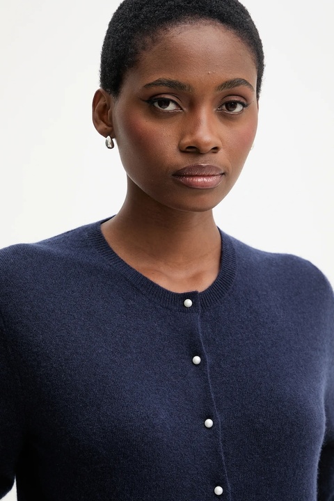 United Colors of Benetton sweter wełniany damski kolor granatowy lekki 1002D501U - zdjęcie produktu nr 2