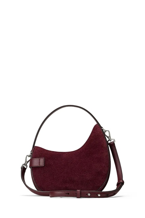 Lauren Ralph Lauren torebka zamszowa kolor bordowy 431980160 - zdjęcie produktu nr 1