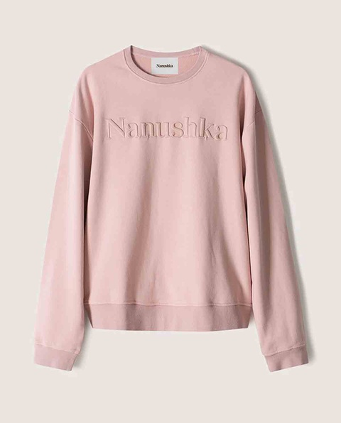 NANUSHKA - Różowa bluza z logo Remy - zdjęcie produktu nr 2
