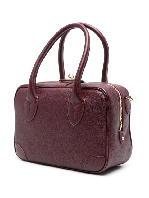 Golden Goose logo-stamp leather tote bag - Purple - zdjęcie produktu nr 2